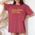 Summer Treats Sunshine And Wine Blend Of Relax And Fun Women's Oversized Comfort T-Shirt Blue Jean