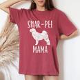 Vintage Shar-Pei Mama Sharpei Mom Dog Owner Mother Women's Oversized Comfort T-Shirt Blue Jean