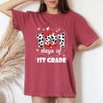 101 Days 1St Grade Dog 100 Days School 100Th Day Students Women's Oversized Comfort T-Shirt Crimson
