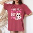 5Th Birthday Girl 5Yr Five 5 Year Old Kitten Cat Bday Women's Oversized Comfort T-Shirt Crimson