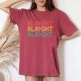Alright Retro 70'S Distressed Vintage Classic Seventies Women's Oversized Comfort T-Shirt Crimson