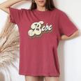 Bebe For Grandma Retro Vintage Mother's Day Bebe Women's Oversized Comfort T-Shirt Crimson