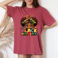 I Am Black History Black Girl Black History Month Junenth Women's Oversized Comfort T-Shirt Crimson