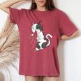 Cat Lovers Kitty Dueño Niñas Niños Es Camiseta extragrande cómoda para mujer Crimson