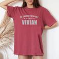 Of Course I'm Right I'mivian Prénom Sarcastic Surnom T-shirt oversize confortable pour femme Crimson