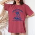 Cowboy Raccoon Meme Women's Oversized T-Shirt - Humorous Graphic Tee Crimson