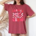 Cute Cardiac Crew Valentine's Day Nurse Cardiology Echo Tech Women's Oversized Comfort T-Shirt Crimson