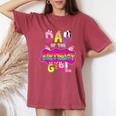 Dad Of The Birthday Girl Family Pig Party Decorations Women's Oversized Comfort T-Shirt Crimson