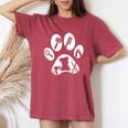 Dog Groomer Gifts For Women Dog Grooming Women's Oversized Comfort Colors T-Shirt Crimson