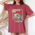 Dream Big Raccoon Women's Oversized Tee - Playful Comfort Crimson