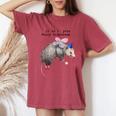 Fairy Godpossum Raccoon Trash Panda Women's Oversized T-Shirt Crimson