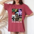 Feral Raccoon Meme Women's Oversized T-Shirt - Comfort Colors Crimson