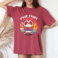 Punk Panda Música Punk Rock Rocker Punker Camiseta extragrande cómoda para mujer Crimson
