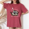 Funny Racoon Women's T-Shirt - Oversized Comfort for Casual Fun Crimson