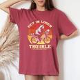 Get In Loser Raccoon Opossum Graphic Women's Oversized T-Shirt Crimson