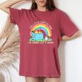 Groovy Raccoon Dumpster Fire Women's Comfort Colors T-Shirt Crimson