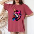 Guitarra Eléctrica Para Hombres Es Y Niños Camiseta extragrande cómoda para mujer Crimson