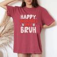 Happy Valentines Day Bruh Heart Love Valentine Boys Girls Women's Oversized Comfort T-Shirt Crimson
