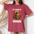 I'm Afraid Of Cringe Skeleton Camiseta extragrande cómoda para mujer Crimson
