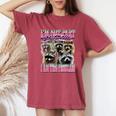 I'm Not Part Of The Problem Raccoon Meme Bootleg Women's Oversized Comfort Colors T-Shirt Crimson