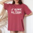 J'aime Quand Ma Me Laisse Aller Chasser Cadeau Humour T-shirt oversize confortable pour femme Crimson