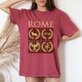 La Historia De Roma La Antigua Roma Camiseta extragrande cómoda para mujer Crimson