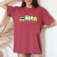 Mama Mom And Dad Birthday Princess Girl Family Matching Women's Oversized Comfort T-Shirt Crimson