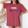 Matching Family Spider Web Mama Mother's Day Birthday Boy Women's Oversized Comfort T-Shirt Crimson