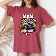 Mom Of The Birthday Boy Monster Truck Birthday Novelty Women's Oversized Comfort T-Shirt Crimson