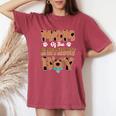 Mom And Dad Birthday Boy Dog Family Matching Women's Oversized Comfort T-Shirt Crimson