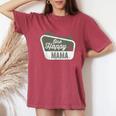 One Happy Mama Matching Family Birthday Party Camping Women's Oversized Comfort T-Shirt Crimson
