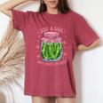 Pickle Just A Girl Who Loves Pickles Food Lover Women's Oversized Comfort T-Shirt Crimson