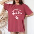 Promoted To Grandma Est 2025 For New Baby Women's Oversized Comfort T-Shirt Crimson