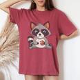 Raccoon Cookie Lover - Oversized Women's T-Shirt in Comfort Colors Crimson