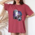 Raccoon Moon Howling Women's Comfort Colors Oversized T-Shirt Crimson