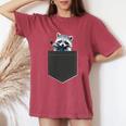 Raccoon Oversized Women's T-Shirt - Cozy Casual Comfort Crimson