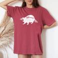 Retro Trashpanda On The Half Moon Vintage Raccoon Women's Oversized Comfort Colors T-Shirt Crimson