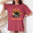 Save The Trash Pandas Raccoon Oversized Women's Comfort T-Shirt Crimson