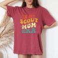 In My Scout Mom Era Scout Mom Vintage Women's Oversized Comfort T-Shirt Crimson