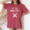 Historia De La Antigua Roma Bruta Julio César Camiseta extragrande cómoda para mujer Crimson