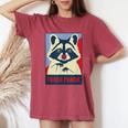 Trash Panda Raccoon Women's Comfort T-Shirt - Oversized Style Crimson