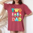 Two Cool Dad Of The Birthday Boy Girl 2nd Bday Popsicle Women's Oversized Comfort Colors T-Shirt Crimson