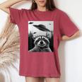 UFO Raccoon Women's Oversized T-Shirt - Comfort Colors Crimson