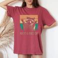 Women's Oversized Comfort Tee - Embrace Street Cat Love Crimson