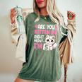 5Th Birthday Girl 5Yr Five 5 Year Old Kitten Cat Bday Women's Oversized Comfort T-Shirt Moss