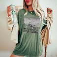 Alien UFO Raccoon Oversized Women's T-Shirt | Sci-Fi Fun Moss