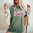 Coffee Valentine's Day Lover Valentine Latte For Girls Women's Oversized Comfort T-Shirt Moss