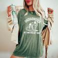 Cowboy Raccoon Women's Oversized T-Shirt | Humorous Comfort Wear Moss