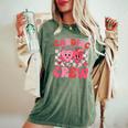 Cute Cardiac Crew Valentine's Day Nurse Cardiology Echo Tech Women's Oversized Comfort T-Shirt Moss