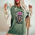 Cute Raccoon Women's Oversized T-Shirt - Fun & Colorful Moss